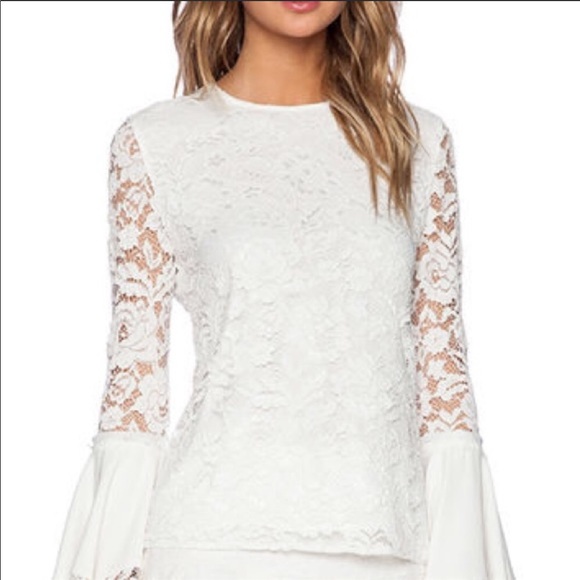 Alexis Tops - Alexis Alexo white lace bell sleeves blouse